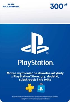 Подарочная карта PlayStation Network Card на сумму 300 PLN, (Регион Польша)