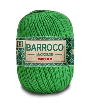 5767 BARROCO MAXCOLOR 6 пряжа (100% бавовна, 200гр. 226м.), зелений