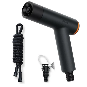 Мінімийка пістолет для мийки Baseus GF3 Car Wash Nozzle (шланг 15 м, перехідник для крана). Black