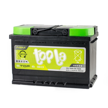 Акумулятор Topla AGM 70 Ah/12V "0" (+ справа)