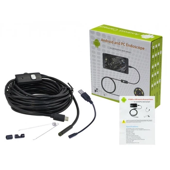 Камера Ендоскоп Android та PC Endoscope гнучка 5 метрів 100P