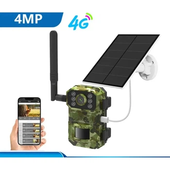 Фотоловушка на солнечной батарее с ночной съемкой (4G/4МП/14МП/IP66), от USB, A8-T31 / Камера для животных