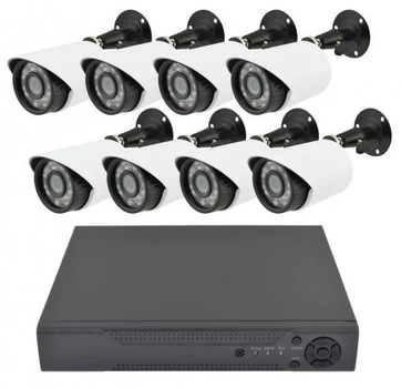Регистратор набор на 8 камер видеонаблюдения DVR UKC 6678 WiFi 8ch IP67 black/white