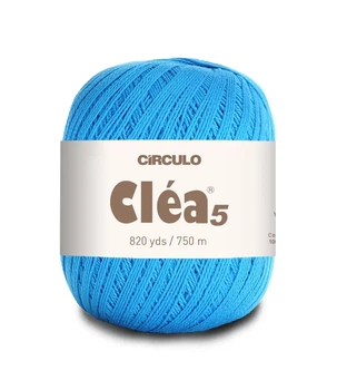 2194 CLEA 5 пряжа(100% мерс.бавовна, 151гр. 750м. ), блакитний