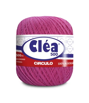 3839 CLEA 500 пряжа (100% мерс.бавовна, 76гр. 500м. ), рожевий