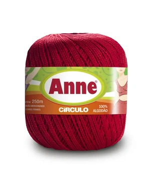 3581 ANNE пряжа (100%мерс.бавовна, 74гр. 250м ), бордовий