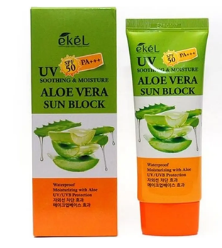 Сонцезахисний крем з алоє EKEL Soothing & Moisture Aloe Vera Sun Block 70ml
