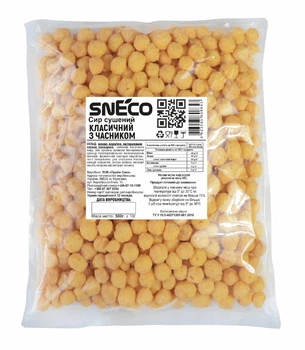 snEco "Класичний з часником", 500г - сир сушений хрусткий