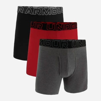 Набір трусів-боксерів чоловічих бавовняних Under Armour Underwear Boxers UA Performance Cotton - Solid 6 3PK 1383889-025 L 3 шт Сірий (1200122271503)