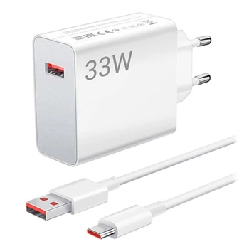Сетевое зарядное устройство Xiaomi Wall Charger 33W Type-C Cable BHR9956EU White