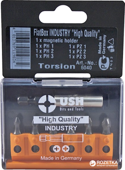 Набір викруткових насадок USH Industry з тримачем 7 шт. (U0006040)