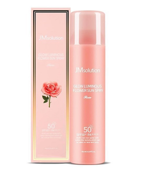 Солнцезащитный спрей-мист с розой JMsolution Glow Luminous Rose Flower Sun Spray SPF50+ PA++++, 180 мл
