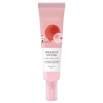 Сонцезахисна сироватка з колагеном Round Lab Camellia Deep Collagen Firming Sun Serum, 50 мл