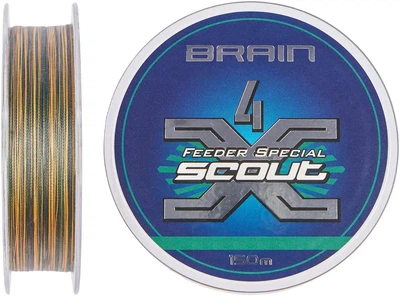 Шнур Brain Scout 4X 150m (camo) 0.100mm 5.8kg (1858-54-80)