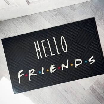 Килимок придверний з принтом Hello friends (KOV_20S004) ТМ Presentville
