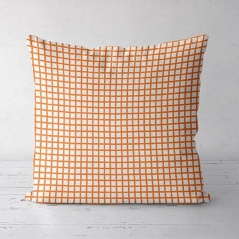 Подушка декоративная (Soft) 45x45 см Рыжая клетка (45PST_23O002) TM Presentville