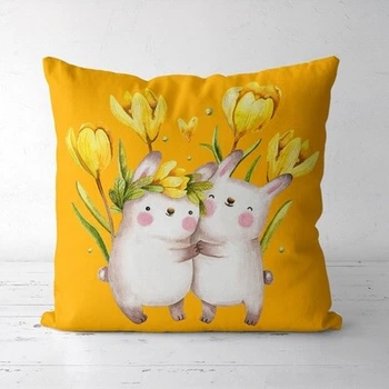 Подушка декоративная (Soft) 45x45 см Веселые кролики (45PST_23M073) TM Presentville