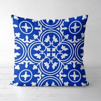 Подушка декоративная (Soft) 45x45 см Узор на синем фоне (45PST_23M091) TM Presentville