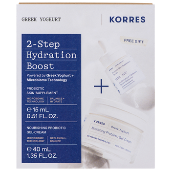 Zestaw do pielęgnacji twarzy Korres Żel-krem do twarzy Nourishing Probiotic 40 ml + Serum do twarzy Greek Yoghurt & Microbiome Technology 15 ml (5203069127595)