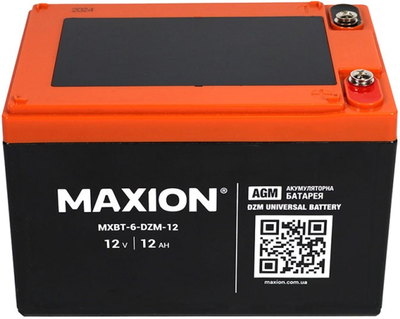 Аккумулятор тяговый Maxion MXBT-6-DZM-12 12V, 12А