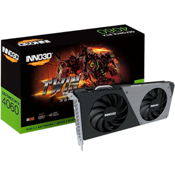 Вiдеокарта GF RTX 4060 8GB GDDR6 Twin X2 Inno3D (N40602-08D6-173061N)