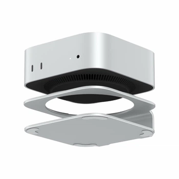 Подставка для Mac Mini M4/M4 Pro MISSION MS60 Silver с быстрым доступом к кнопке выключения и дополнительным пассивным охлаждением