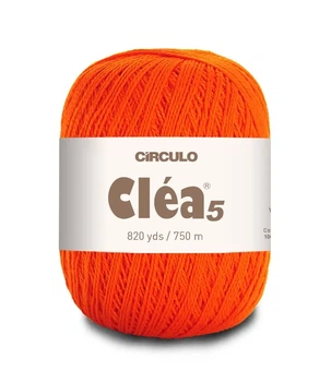 4445 CLEA 5 пряжа(100% мерс.бавовна, 151гр. 750м. ), жовтогарячий