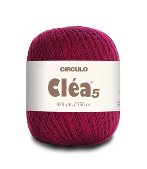 3794 CLEA 5 пряжа(100% мерс.бавовна, 151гр. 750м. ), малиновий