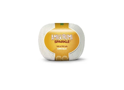 8121 AMIGURUMI SPARKLE пряжа (98% бавовна, 2% металік 80 г.149 м.), білий