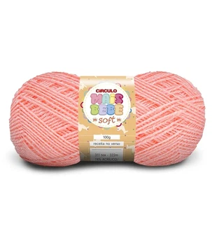 214 MAIS BEBE SOFT пряжа (74% акрил, 26% віскоза, 100гр. 322м ), рожевий