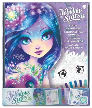 Книжка-розмальовка Nebulous Star за номерами + 15 ручок, що світяться (694704113816)