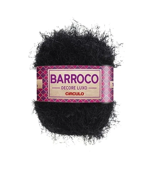 900 BARROCO DECORE LUXO пряжа (53% бавовна, 47% поліестер, 280гр. 180м. ), чорний