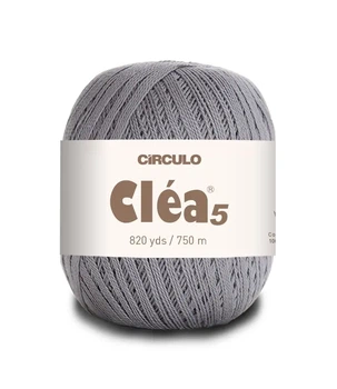 8473 CLEA 5 пряжа(100% мерс.бавовна, 151гр. 750м. ), сірий