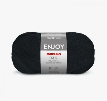8990 ENJOY пряжа (100% акрил.100г .125м.), чорний