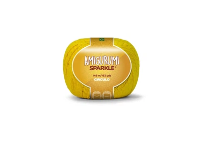 1289 AMIGURUMI SPARKLE пряжа (98% бавовна, 2% металік 80 г.149 м.), жовтий