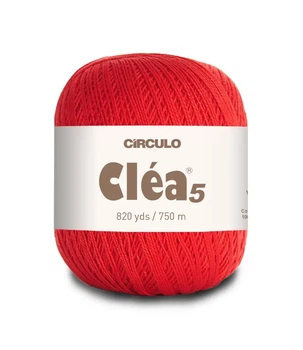 3583 CLEA 5 пряжа(100% мерс.бавовна, 151гр. 750м. ), червоний