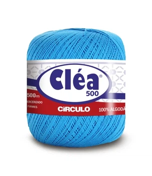 2194 CLEA 500 пряжа (100% мерс.бавовна, 76гр. 500м. ), блакитний