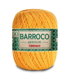1449 BARROCO MAXCOLOR 6 пряжа (100% бавовна, 200гр. 226м), жовтий