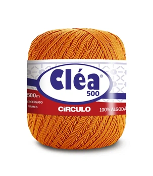 4131 CLEA 500 пряжа (100% мерс.бавовна, 76гр. 500м. ), жовтогарячий