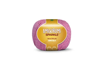 3182 AMIGURUMI SPARKLE пряжа (98% бавовна, 2% металік 80 г.149 м.), рожевий