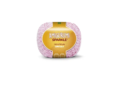 3077 AMIGURUMI SPARKLE пряжа (98% бавовна, 2% металік 80 г.149 м.), рожевий