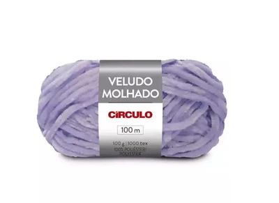 6570 VELUDO MOLHADO пряжа (100% поліестер. 100 м. 100 гр.), фіолетовий/бузковий