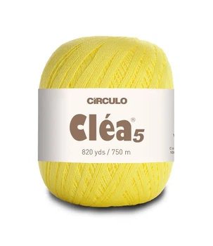 1236 CLEA 5 пряжа(100% мерсиризована бавовна, 151гр. 750м. ), жовтий
