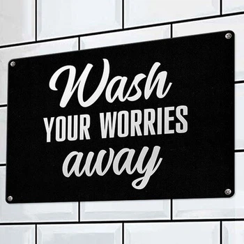 Металлическая табличка Wash your worries away (MET_20J072_SER) TM Presentville