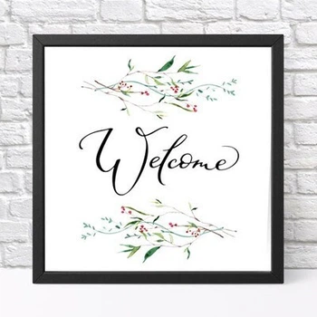 Постер в рамке, 30х30 см Welcome (KMT_23NY004_BL) TM Presentville