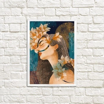 Постер в рамке A3 Floral woman (WMT3_21M004_WH) TM Presentville