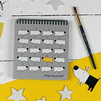 Блокнот Sketchbook (квадрат.) Always stay yourself! (BDK_DOG003) TM Presentville