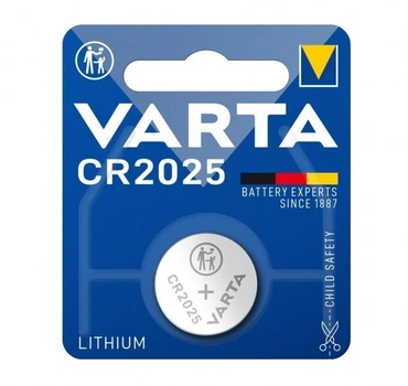 Батарейка литиевая Varta CR2025 3В емкость 170 мАч универсальная 1 шт