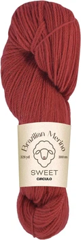 3402 BRAZILIAN MERINO SWEET пряжа (100% меринос .100г .300 м ), червоний