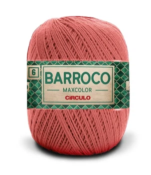 4004 BARROCO MAXCOLOR 6 пряжа (100% бавовна, 200гр. 226м), рожевий